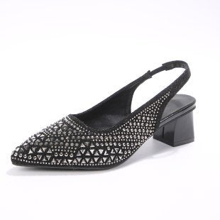 Damen Slingback-Pumps mit glamourösem Kristall-Detail EB