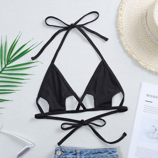 Damen Triangel-Bikini mit modischem Schnitt und raffinierter Bindetechnik EB