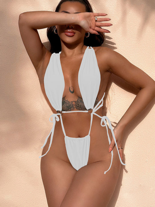 Damen verführerisches Bikiniset mit raffinierten Kordeldetails EB
