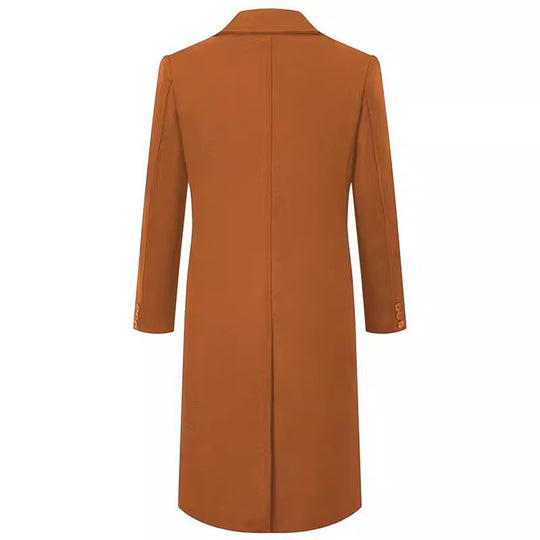 Herren eleganter Doppeltbreasted-Mantel aus hochwertigem Material EB