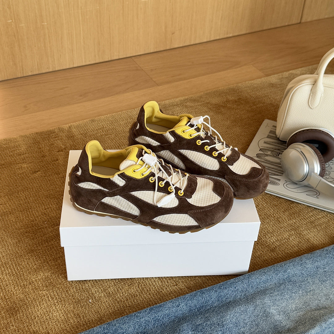 Damen Sportliche Sneakers mit atmungsaktiver Mesh-Oberfläche und stabiler Sohle EB