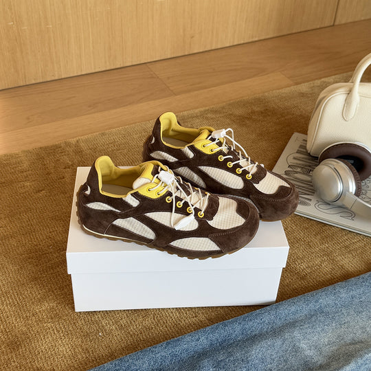 Damen Sportliche Sneakers mit atmungsaktiver Mesh-Oberfläche und stabiler Sohle EB