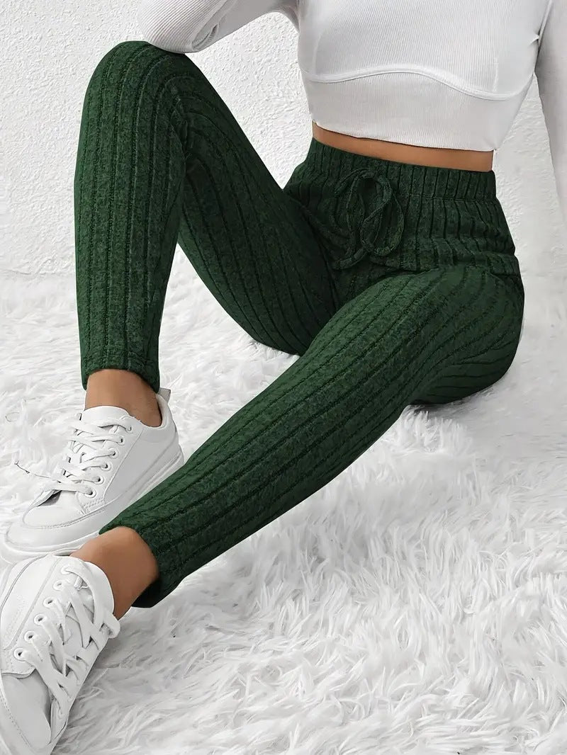Damen Gefütterte Sweatpants mit Rippstruktur EB