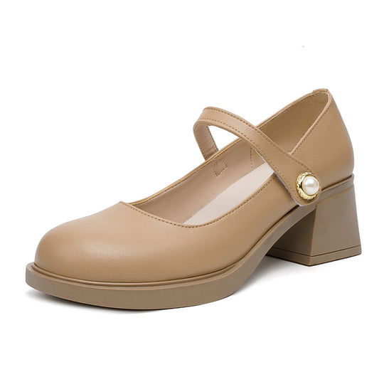 Damen Pumps mit eleganter Riemchenverzierung und bequemem Blockabsatz EB