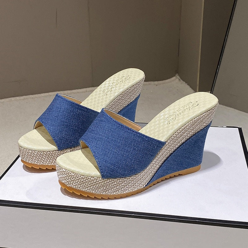 Damen Keilabsätze Sandalen EB