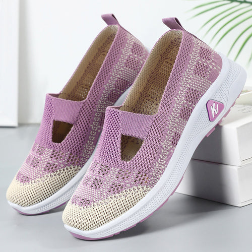 Damen Atmungsaktive und elastische Slip-On Freizeitschuhe EB