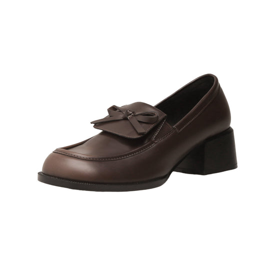 Damen elegante Mokassins mit stilvollem Schleifen-Detail EB