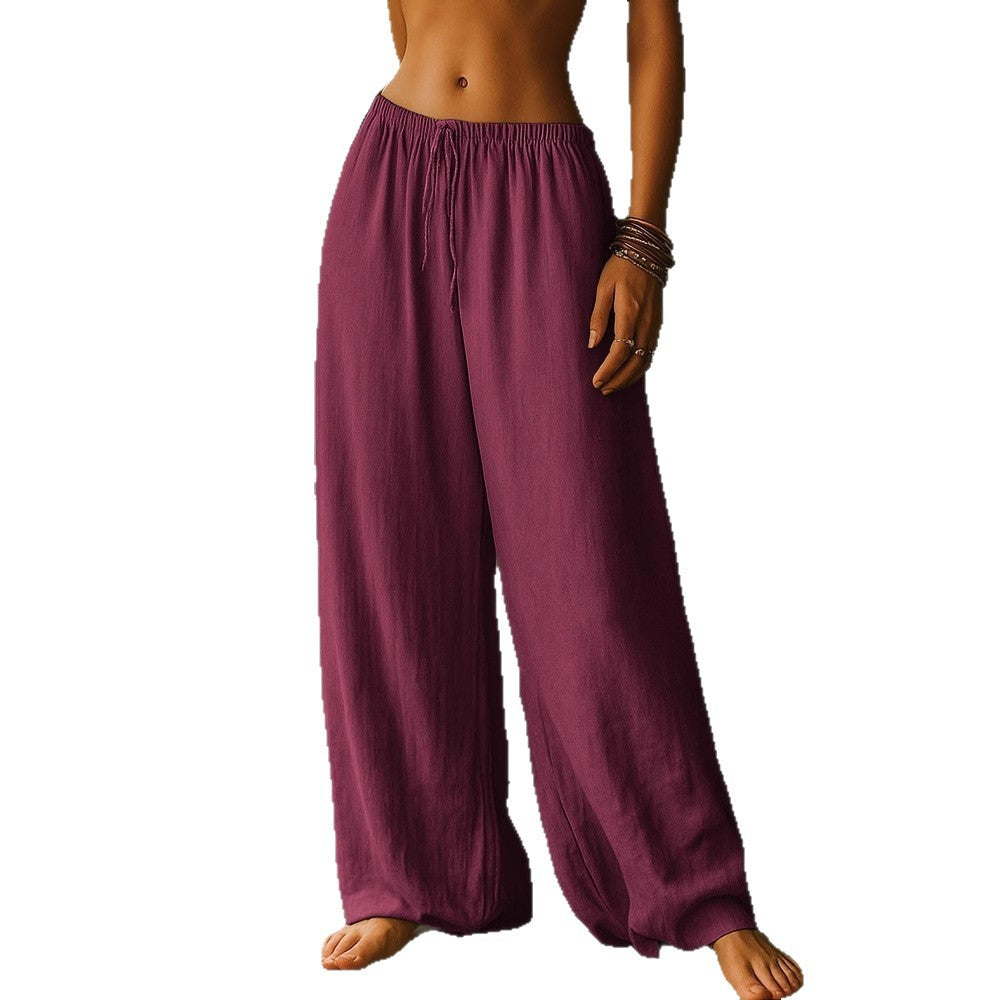 Damen Weite Leinenhose EB