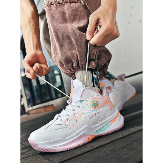 Damen Sportliche High-Top Basketball-Sneaker mit atmungsaktiver Mesh-Oberfläche und dämpfendem Fußbett EB