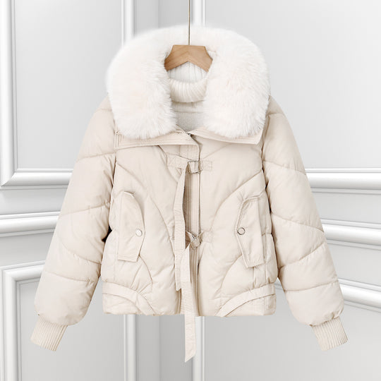 Damen nan kurzes Pilotblouson mit voluminösem Schalkragen, Kordelzugsaum und aufgesetzten Pattentaschen EB