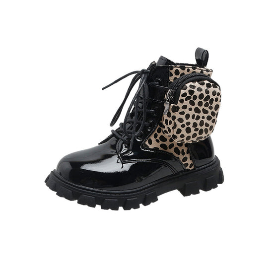 Damen modische und funktionale Stiefeletten mit seitlicher Tasche EB