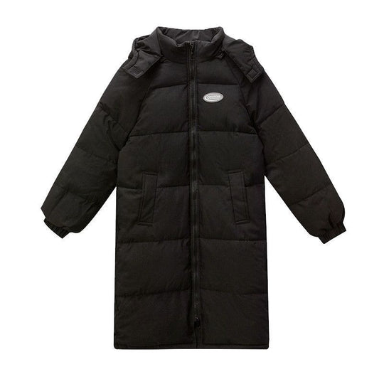 Damen Langer isolierter Pufferparka mit hohen Seitentaschen EB