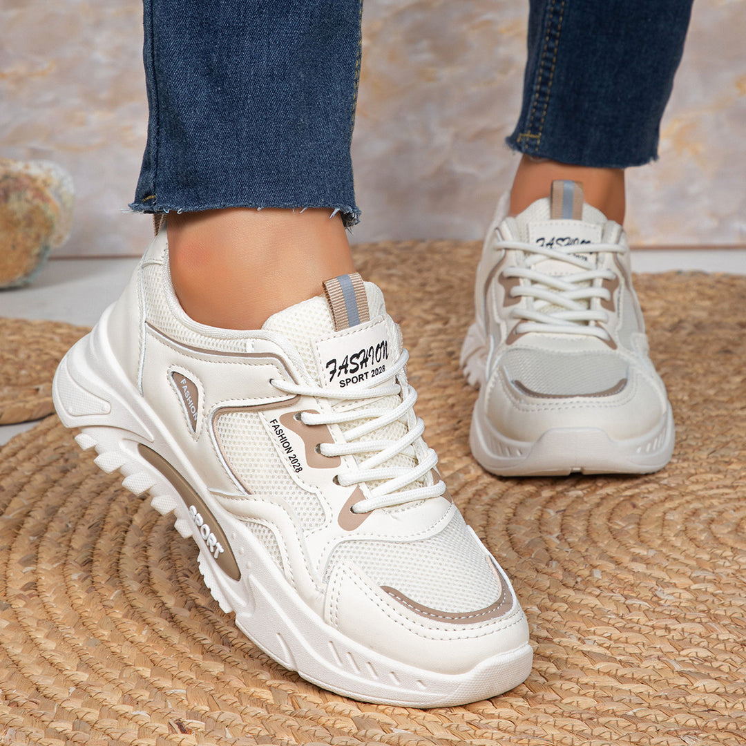 Damen Atmungsaktive Sport Sneakers mit dämpfendem Fußbett und rutschfester Sohle EB