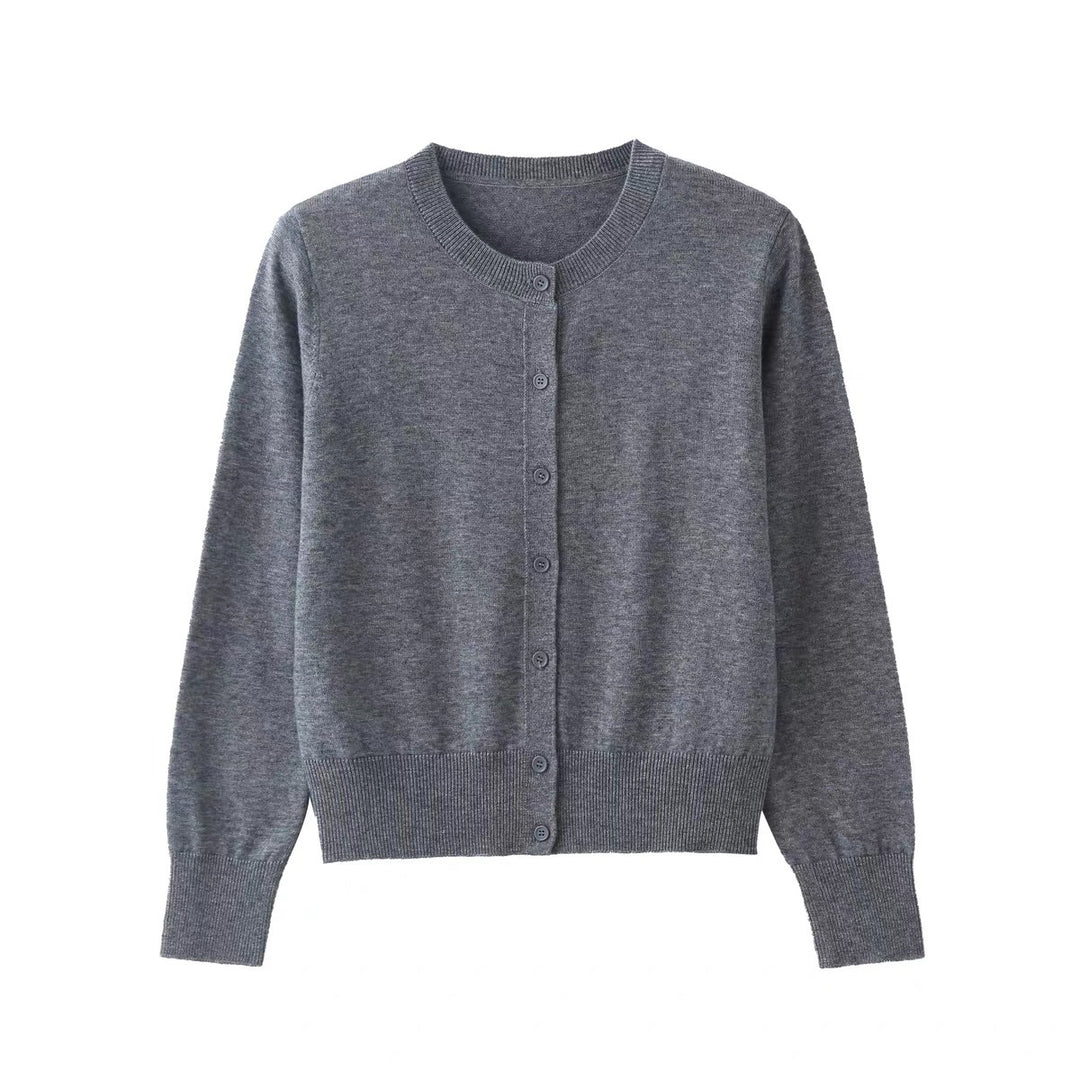Damen Elegante Strickjacke mit feinen Knöpfen EB