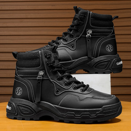 Damen Schnürstiefel mit verstärktem Knöchelschutz und rutschfester Sohle EB