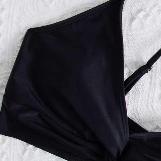 Damen Bikini-Oberteil mit Wickeldesign und verstellbaren Trägern EB