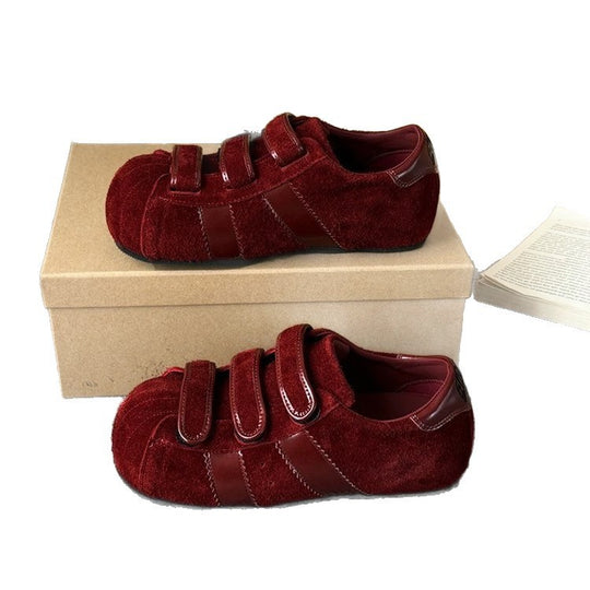 Damen Clogs mit praktischem Klettverschluss und weichem Wildlederobermaterial EB