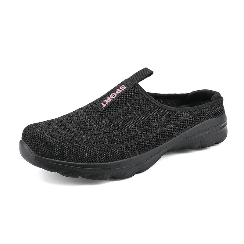 Damen Bequeme Slip-On Freizeitschuhe aus atmungsaktivem Mesh EB