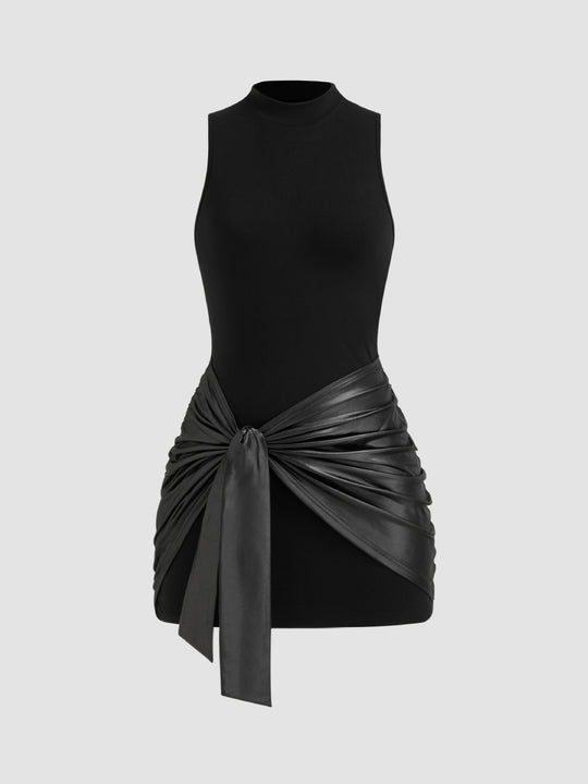 Damen Elegantes Wickelrock mit Schleifendetail EB