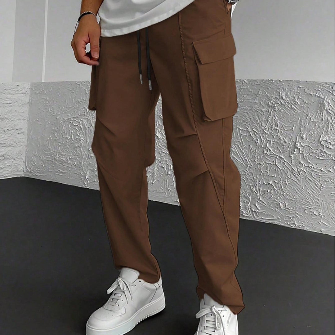 Herren Cargo-Hose mit multifunktionalen Taschen und elastischem Bund EB