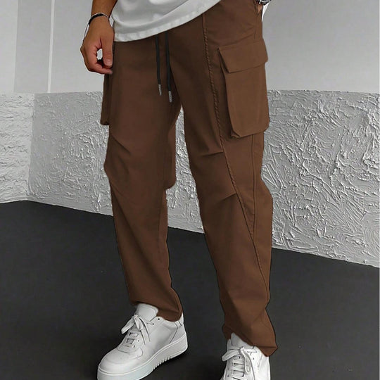 Herren Cargo-Hose mit multifunktionalen Taschen und elastischem Bund EB
