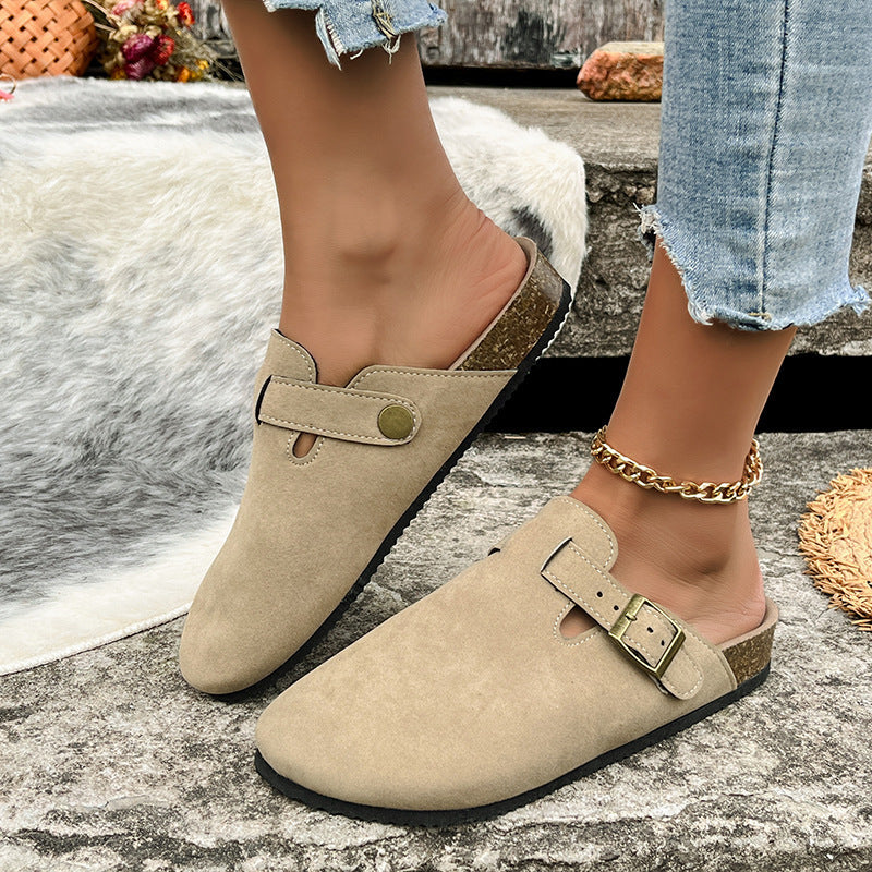 Damen Komfortable Clogs mit Schickem Riemen EB