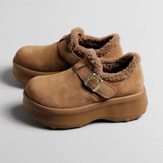 Damen Komfortable Clogs mit elegantem Kunstfellfutter EB