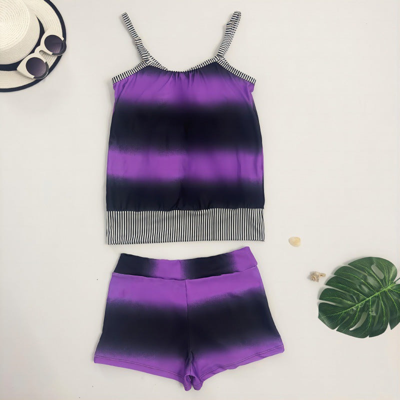 Damen Bikinioberteil mit lässigem Schnitt und kurzen Hosen EB