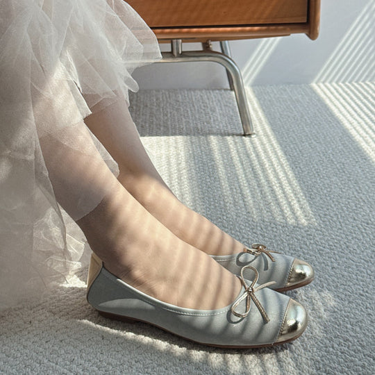 Damen Elegante und bequeme Ballerinas mit Schleifen-Detail EB