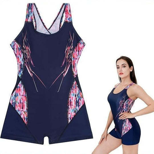 Damen Sportlicher Einteiler-Badeanzug EB