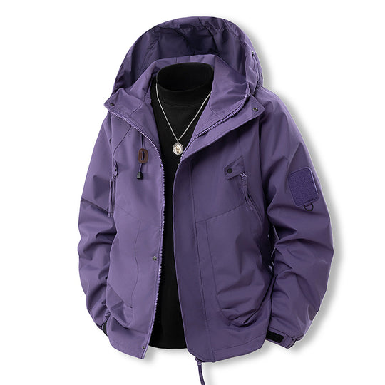 Herren Outdoor- und Freizeitjacke mit verstellbarem Kapuzenkragen und praktischen Taschen EB