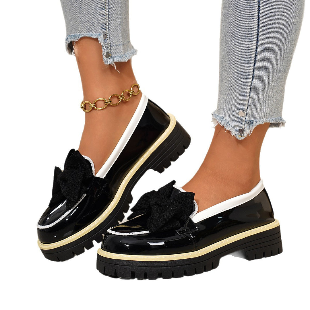 Damen Slipper mit voluminösem Schleifendetail und robuster Sohle EB