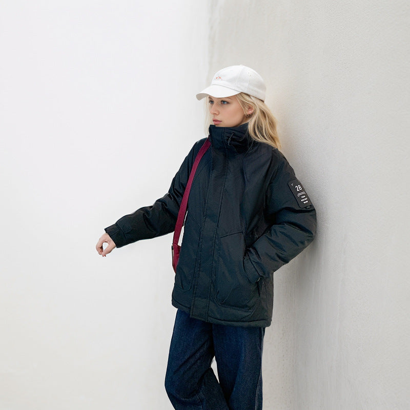 Damen isolierte Funktionsjacke mit hohem Kragen und strategischen Taschen EB