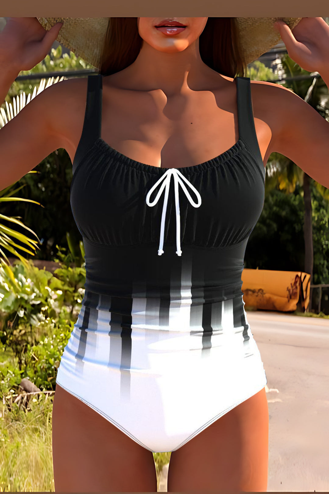 Damen Tankini mit verstellbaren Trägern EB
