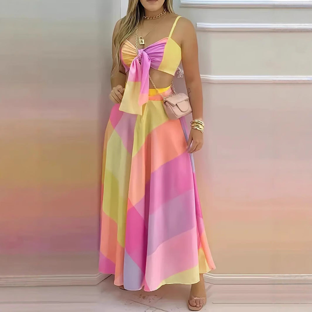 Damen Maxikleid mit raffiniertem Knotendesign EB