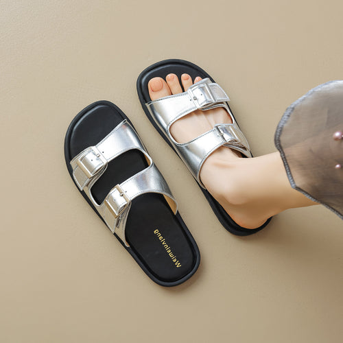 Damen Komfortable und stilvolle Sandalen mit verstellbaren Riemen EB