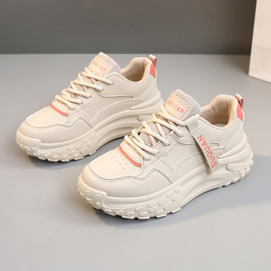 Damen sportliche Chunky Sneaker mit rutschfester Sohle und atmungsaktivem Obermaterial EB