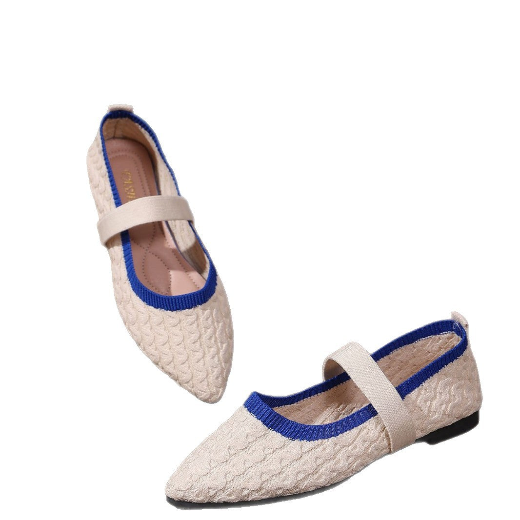 Damen Ballerinas mit elastischem Riemendesign EB