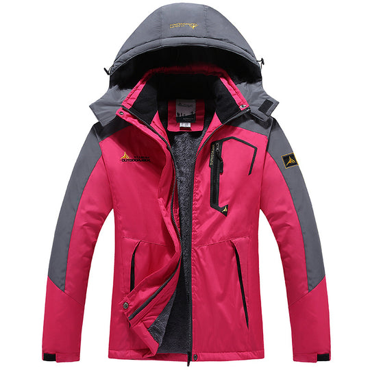 Herren multifunktionale wasserdichte Outdoorjacke mit abnehmbarem Fleece-Innenlayer und verstellbarer Kapuze EB