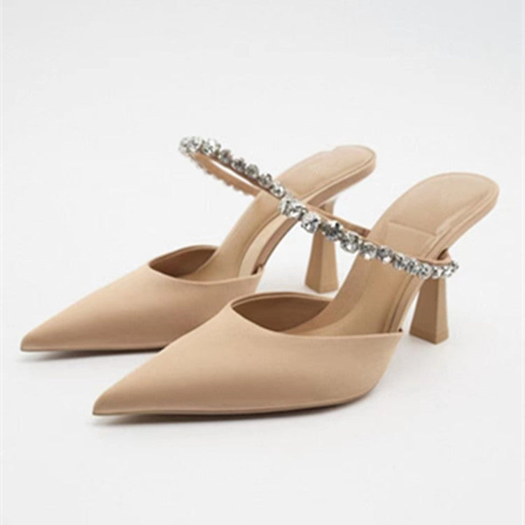 Damen Slingback-Pumps mit funkelndem Strass EB
