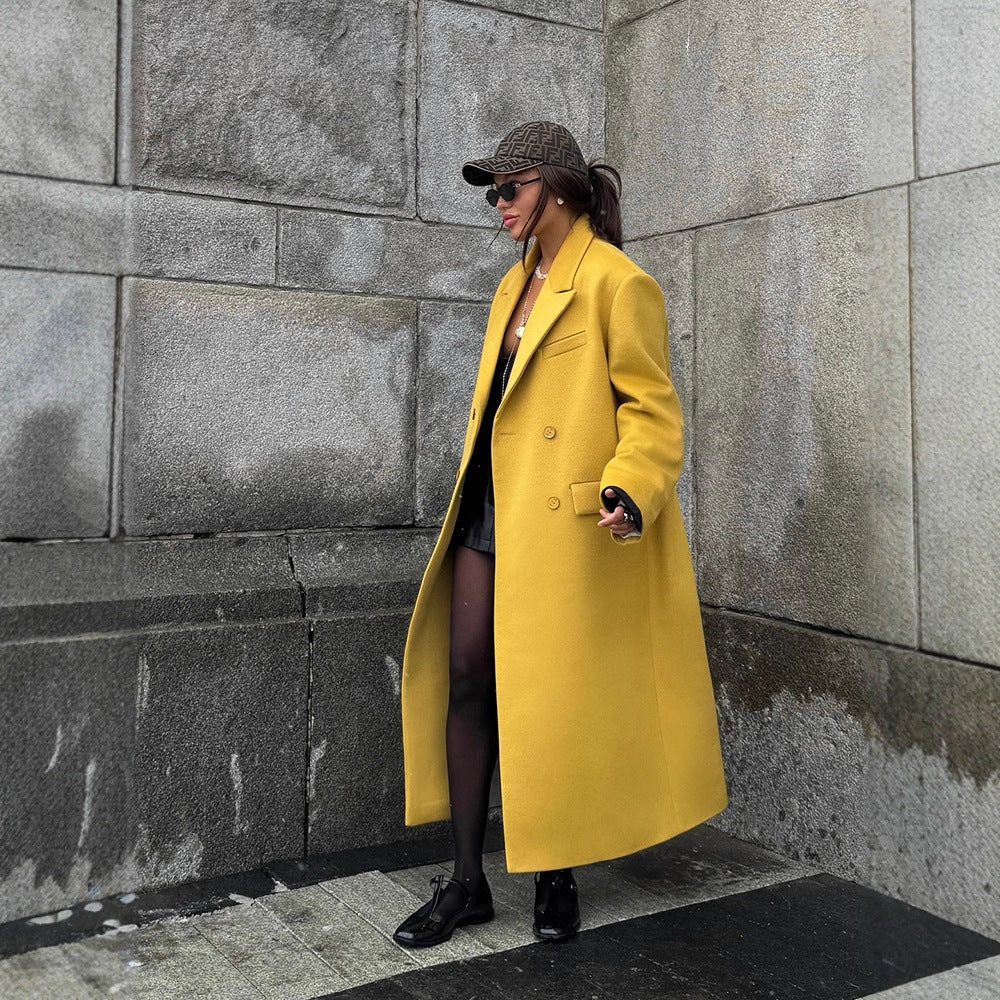 Damen Oversized Wollmantel EB