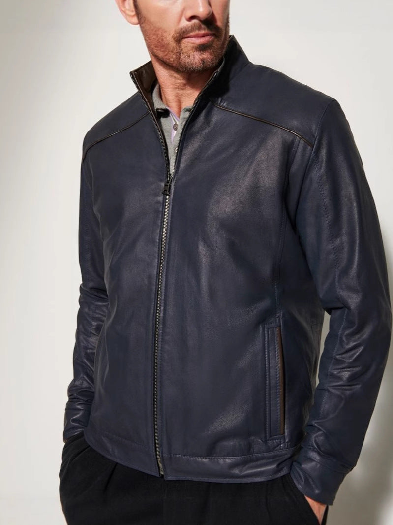 Herren jacke mit elegantem Stehkragen und seitlichen Reißverschlusstaschen EB