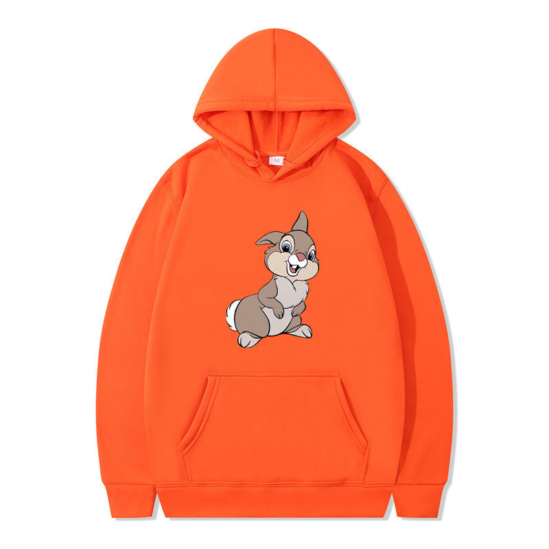 Damen Kapuzenpullover mit niedlichem Hasen-Design und bequemen Kängurutaschen EB