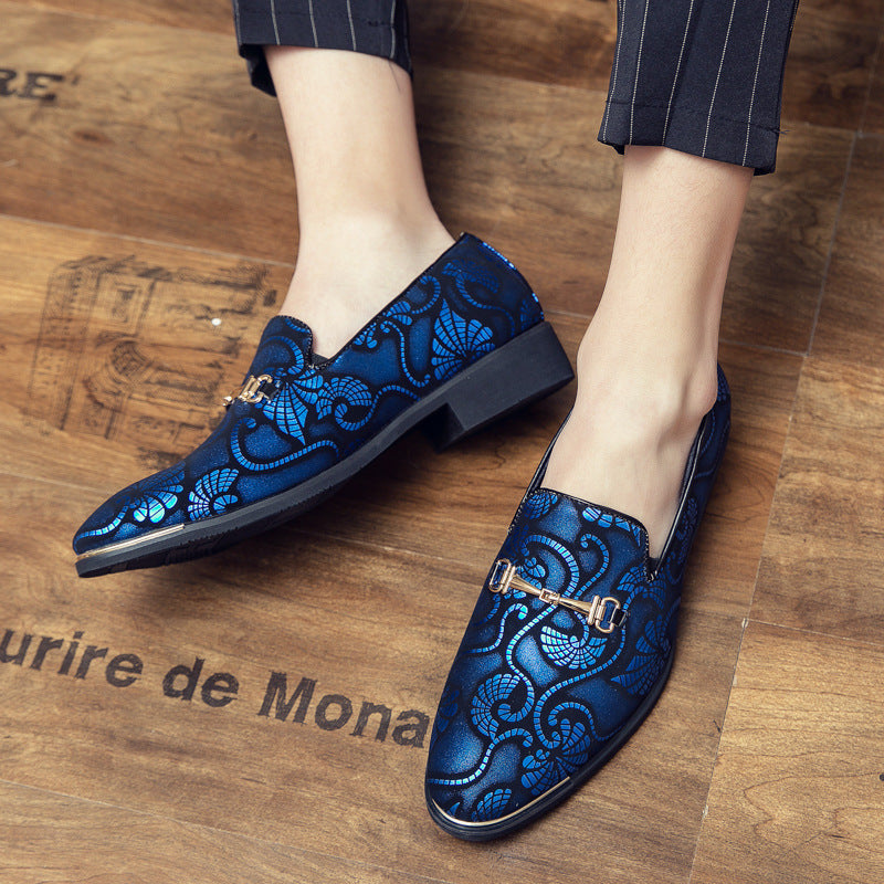 Herren eleganter Slip-On Loafer mit dekorativem Metalldetail, spitzer Form und gepolstertem Komfortfußbett EB