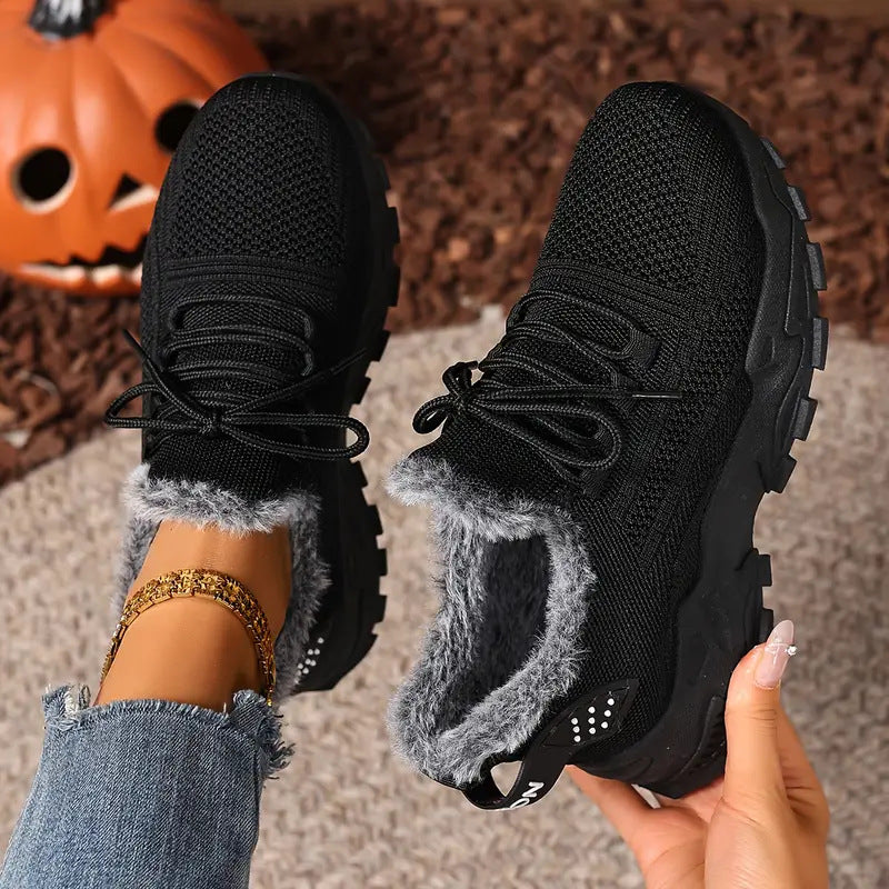 Damen Kuschelige Sneaker mit Fleece-Futter EB