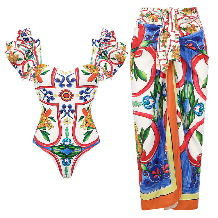 Damen Bikini-Top und Wickelrock Set EB
