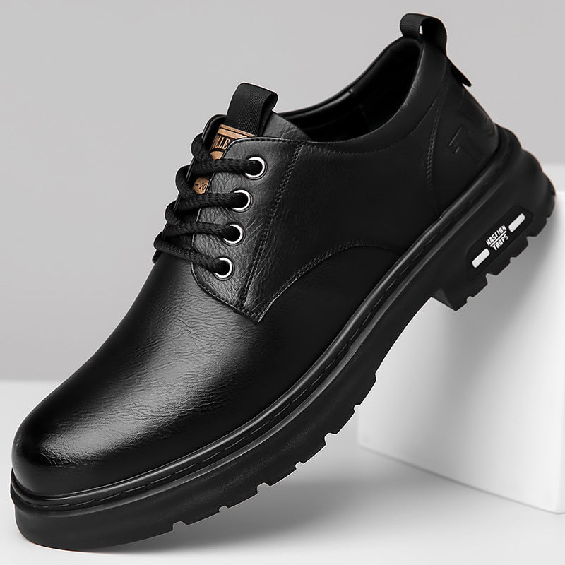 Herren Premium Leder Schnürschuhe mit rutschfester Sohle EB