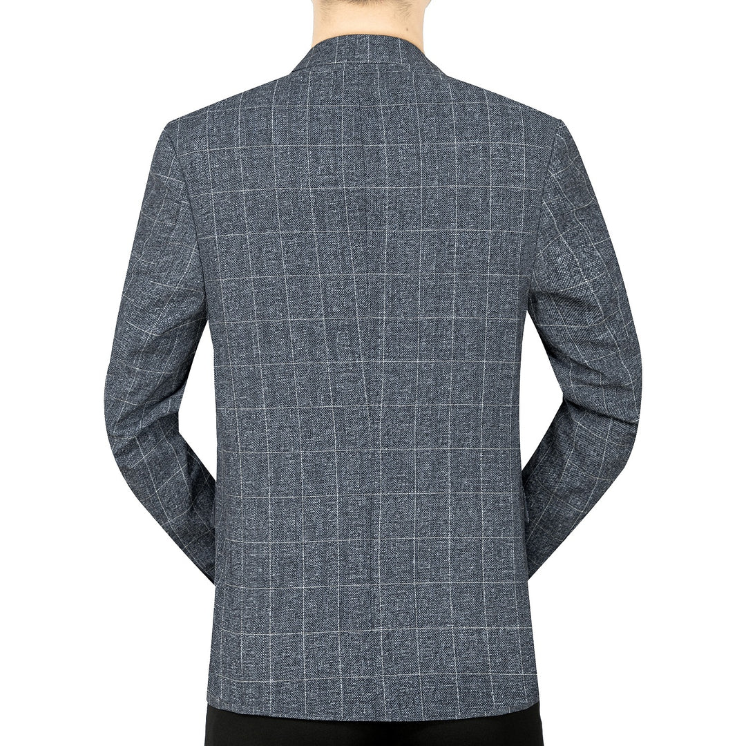 Herren Modernes Einreihiges City-Blazer mit aufgesetzten Taschen und leichter Halbfütterung EB