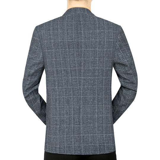 Herren Modernes Einreihiges City-Blazer mit aufgesetzten Taschen und leichter Halbfütterung EB