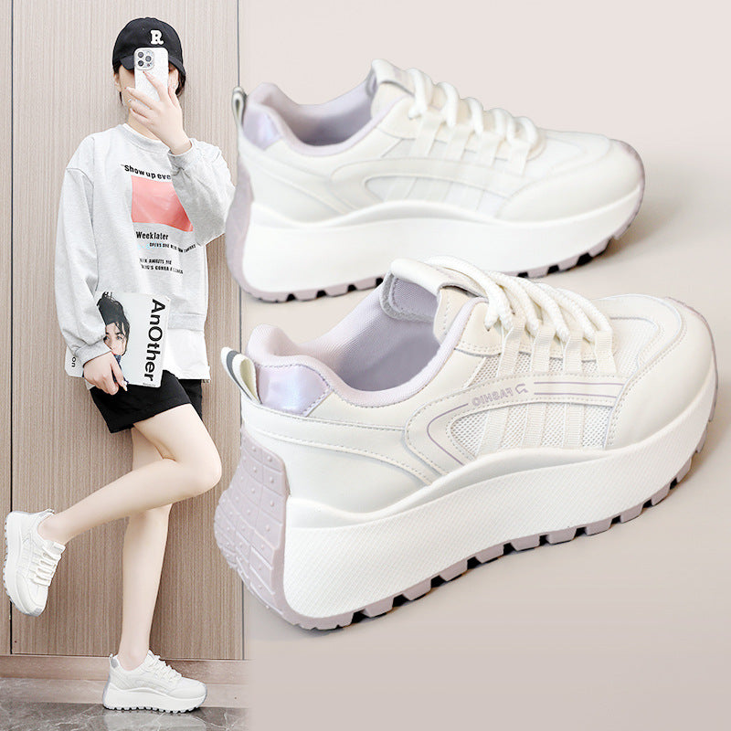 Damen Sportliche Chunky Sneaker mit dämpfendem Sohlenprofil und atmungsaktiver Obermaterialstruktur EB